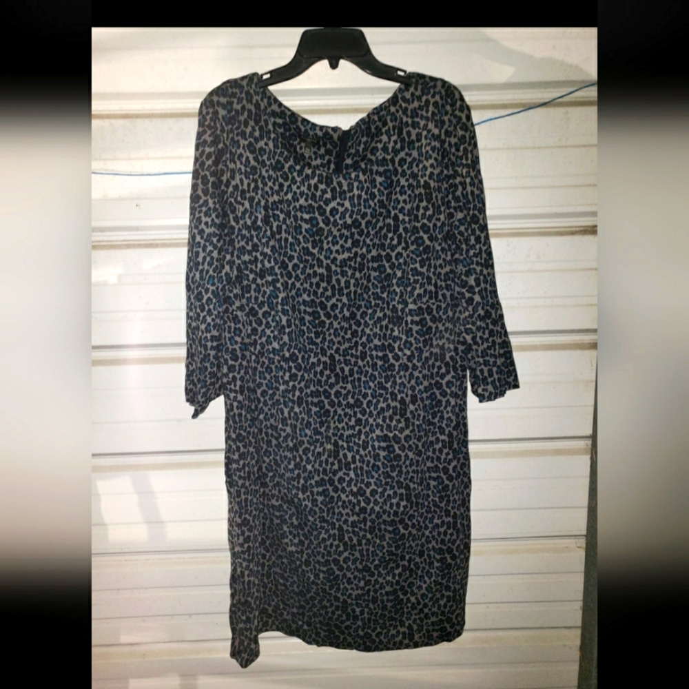 Talbots 22 Plus Size womens Elegant Leopard Print Dress work dressy 2x 3x